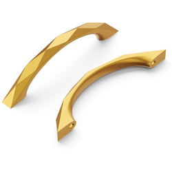 Karat 3-3/4 Inch (96mm) Center to Center Cabinet Pull, Brushed Golden Brass