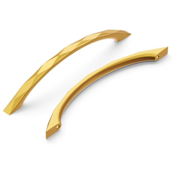 Karat 6-5/16 Inch (160mm) Center to Center Cabinet Pull, Brushed Golden Brass