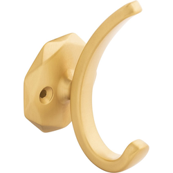 Karat 1-1/4 Inch (32mm) Center to Center Hook- Brushed Golden Brass