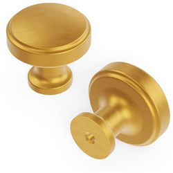 18% OFF Piper 1-1/4 Inch Diameter Cabinet Knob, Brushed Golden Brass