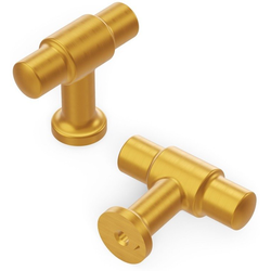 18% OFF Piper 1-5/8 Inch X 5/8 Inch T-Knob- Brushed Golden Brass