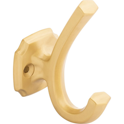 Veranda 1 Inch Center to Center Hook- Brushed Golden Brass