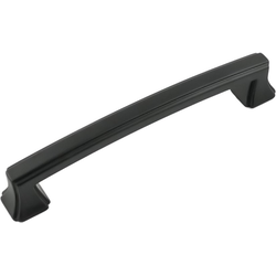 Bridges 5-1/16 Inch (128mm) Center to Center Cabinet Pull, Black