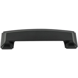 Bridges 3 Inch, 3-3/4 Inch (96mm), 5-1/16 Inch (128mm) Center to Center Cup Pull, Black