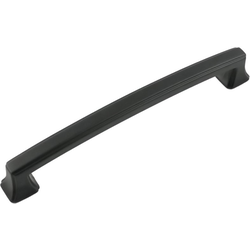 Bridges 6-5/16 Inch (160mm) Center to Center Cabinet Pull, Black