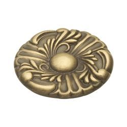 1-1/2 Inch Diameter Cavalier Cabinet Knob, Antique Brass