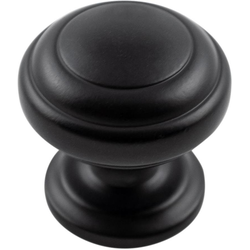 Zephyr 1-1/4 Inch Diameter Cabinet Knob, Black