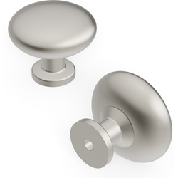 Basics 1-1/8 Inch Diameter Cabinet Knob, Satin Nickel (10 Pack)