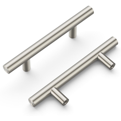 Basics 3 Inch Center to Center Cabinet Pull, Satin Nickel (10 Pack)
