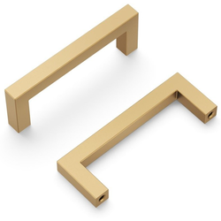 Basics 3 Inch Center to Center Cabinet Pull, Brass (10 Pack)