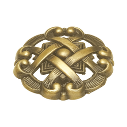 1-1/2 Inch Diameter Cavalier Cabinet Knob, Antique Brass