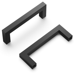 Basics 3 Inch Center to Center Cabinet Pull, Black (10 Pack)