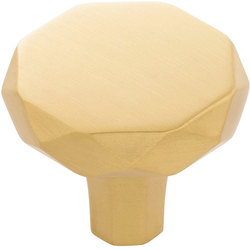 Karat 1-1/4 Inch Diameter Cabinet Knob, Brushed Golden Brass (10 Pack)