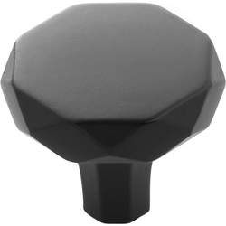 Karat 1-1/4 Inch Diameter Cabinet Knob, Black (10 Pack)
