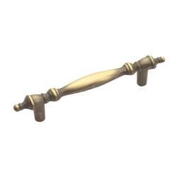 3 Inch Center to Center Cavalier Cabinet Pull, Antique Brass
