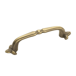 3 Inch Center to Center Cavalier Cabinet Pull, Antique Brass