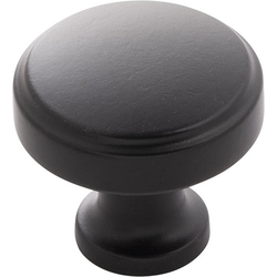Piper 1-1/4 Inch Diameter Cabinet Knob, Black (10 Pack)