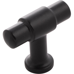 Piper 1-5/8 Inch X 5/8 Inch Cabinet Knob, Black (10 Pack)