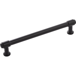 Piper 6-5/16 Inch (160mm) Center to Center Cabinet Pull, Black (10 Pack)