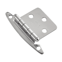 Variable Overlay Hinge Pair Polished Chrome Free Swing