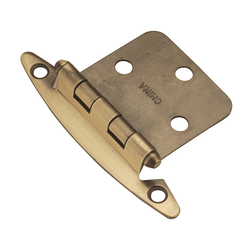Variable Overlay Hinge Pair Antique Brass Free Swing