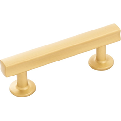 Woodward 3 Inch Center to Center Cabinet Pull, Brushed Golden Brass (10 Pack)