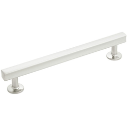 Woodward 6-5/16 Inch (160mm) Center to Center Cabinet Pull, Satin Nickel (10 Pack)