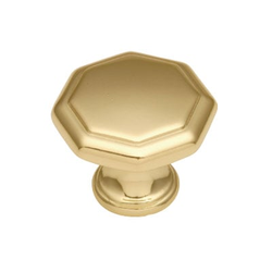 Hickory Hardware 1-1/8 Inch Diameter Polished Brass Cabinet Knob