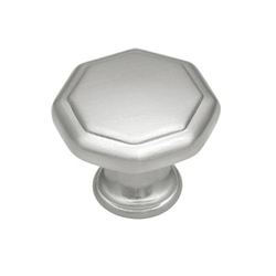 Conquest 1-1/8 Inch Diameter Satin Nickel Cabinet Knob