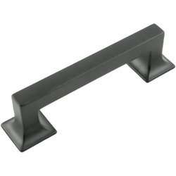 Studio 3-3/4 Inch (96mm) Center to Center Cabinet Pull, Black (10 Pack)