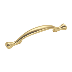 Conquest 3 Inch Center to Center Polished Brass Cabinet Pull