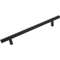 Bar Pull 6-5/16 Inch (160mm) Center to Center Cabinet Pull, Black (10 Pack)