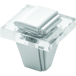 Belleclaire 1-1/4 Inch Square Cabinet Knob, Nickel