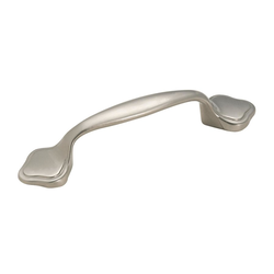 Cup Pulls 3 Inch Center to Center (4-3/4" Length) Satin Nickel Cabinet Pull