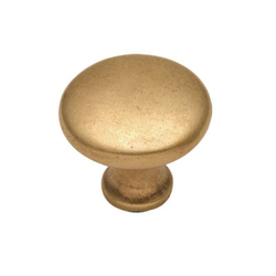 Conquest 1-1/8 Inch Diameter Lustre Brass Cabinet Knob