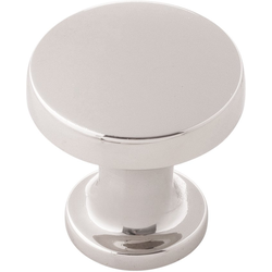 Flare 1-1/8 Inch Diameter Cabinet Knob, Nickel