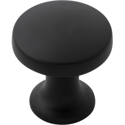 Flare 1-1/8 Inch Diameter Cabinet Knob, Black