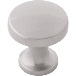 Flare 1-1/8 Inch Diameter Cabinet Knob, Satin Nickel