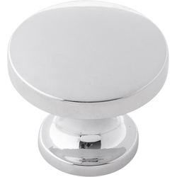 Flare 1-3/8 Inch Diameter Cabinet Knob, Chrome