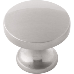 Flare 1-3/8 Inch Diameter Cabinet Knob, Satin Nickel