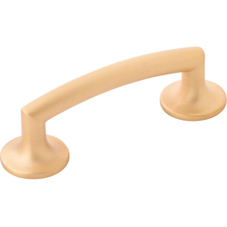 Flare 3 Inch Center to Center Cabinet Pull, Brushed Golden Brass