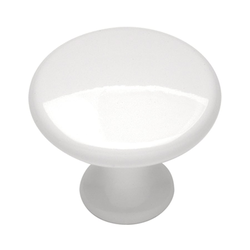 Conquest 1-1/8 Inch Diameter White Cabinet Knob