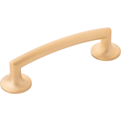 Flare 3-3/4 Inch (96mm) Center to Center Cabinet Pull, Brushed Golden Brass