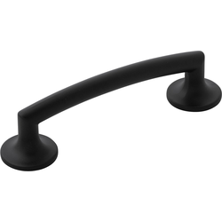 Flare 3-3/4 Inch (96mm) Center to Center Cabinet Pull, Black