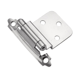 26% OFF 3/8 inch Inset Surface Mt. Hinge Pair Chrome Self Close