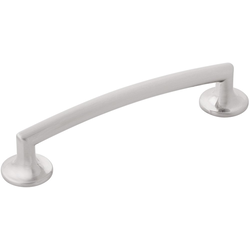 Flare 5-1/16 Inch (128mm) Center to Center Cabinet Pull, Satin Nickel