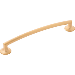 Flare 7-9/16 Inch (192mm) Center to Center Cabinet Pull, Brushed Golden Brass