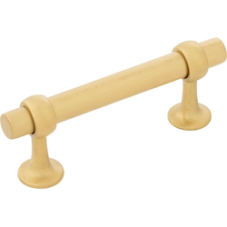 Ostia 3 Inch Center to Center Cabinet Pull, Brushed Golden Brass
