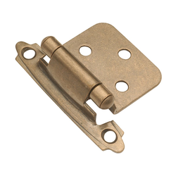 Variable Overlay Hinge Pair Antique Brass Self Close