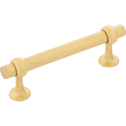 Ostia 3-3/4 Inch (96mm) Center to Center Cabinet Pull, Brushed Golden Brass